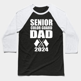 2024 Senior Color Guard dad Class of 2024 Marching Band Flag Baseball T-Shirt